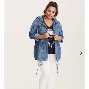 Torrid Chambray Anorak Jacket size 1